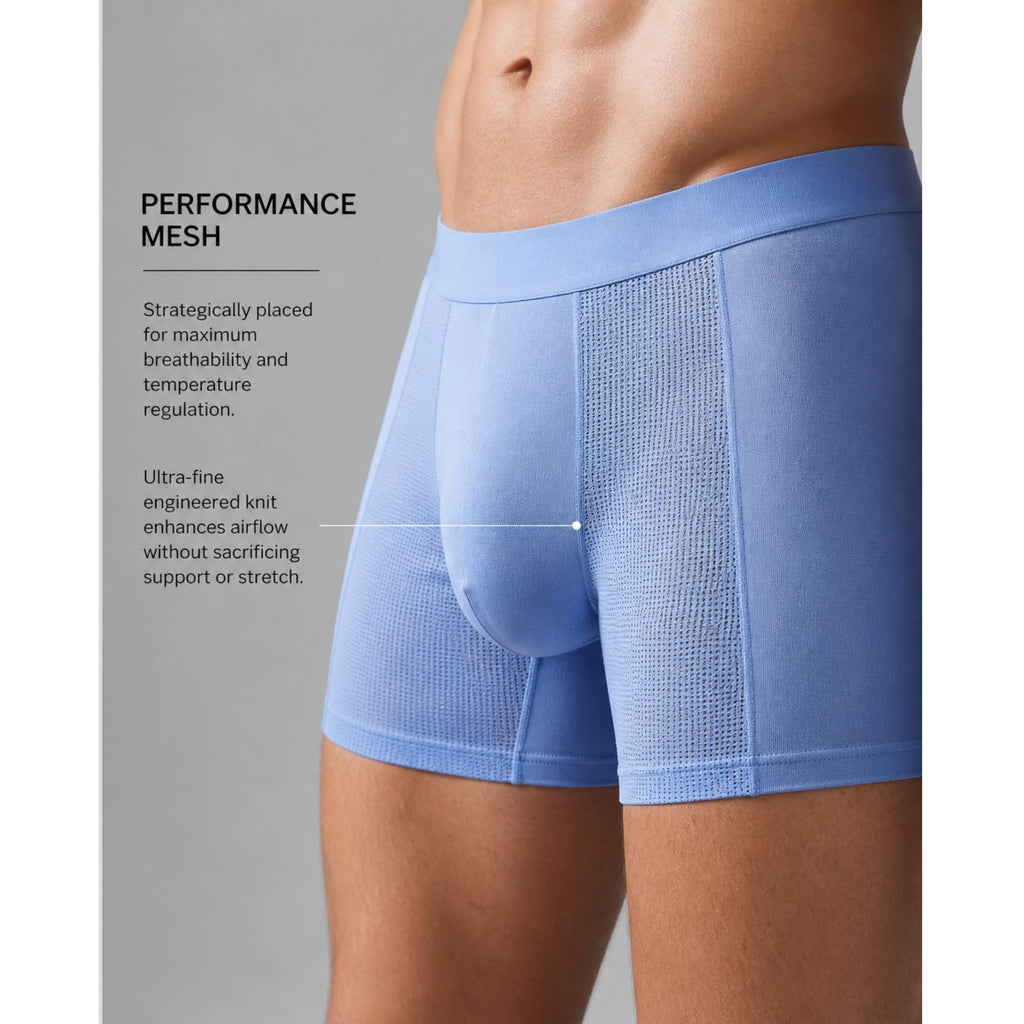 SilkCut Men’s Mesh Modal Performance Boxer Briefs