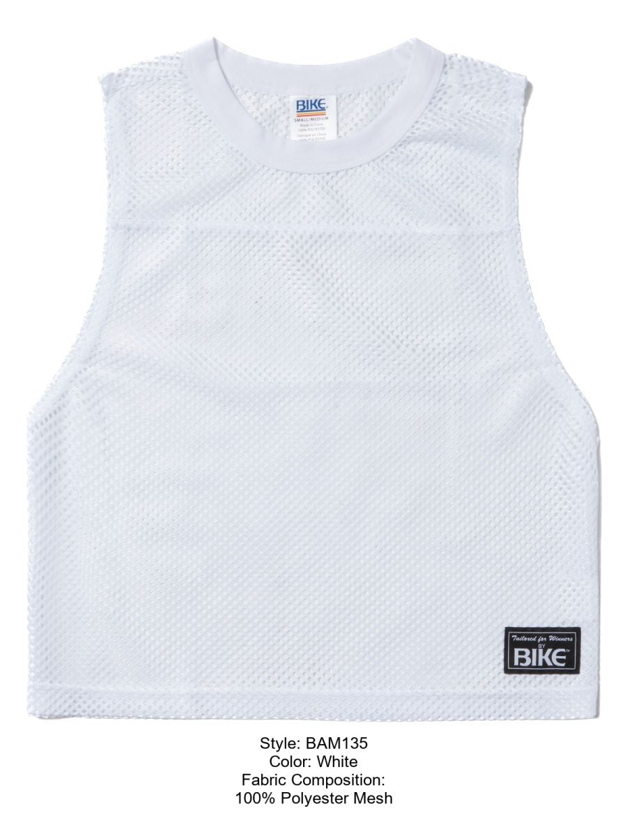 BIKE Athletic BAM135 Sleeveless Practice Jersey - Performance Color White