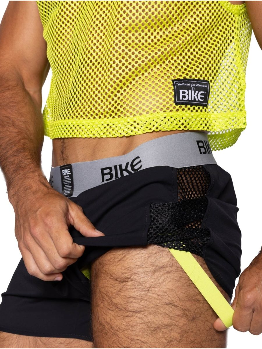 BIKE Athletic BAM225 Peek-a-boo Jock Short Color Black