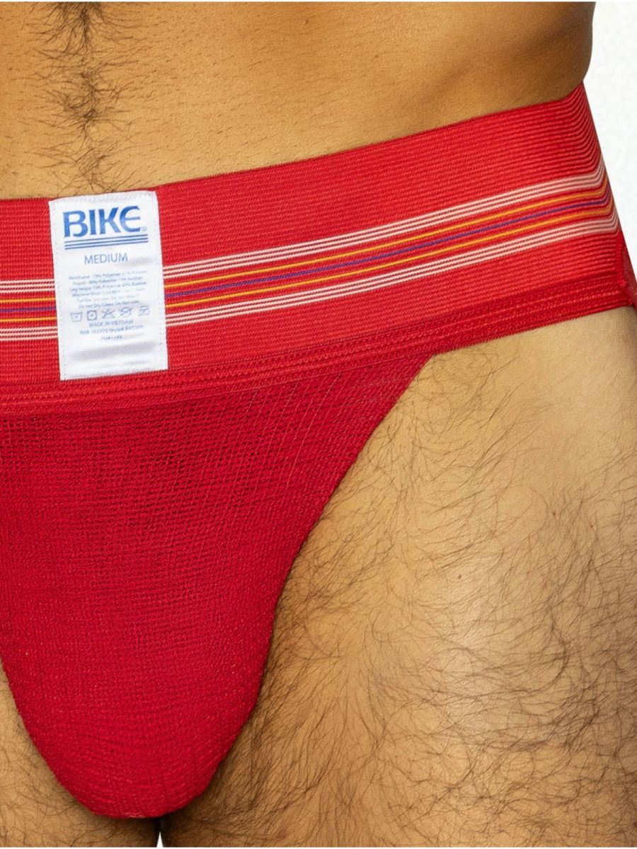 BIKE Athletic BAS306 Original Number 10 Jockstrap - Vibrant Color Red