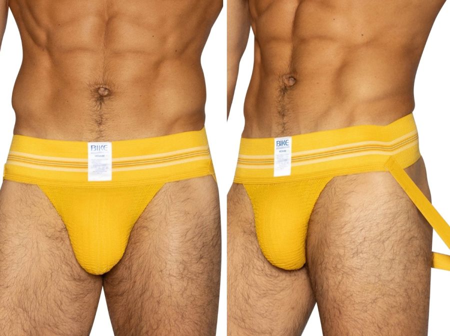 BIKE Athletic BAS306 Original Number 10 Yellow Jockstrap Color Yellow