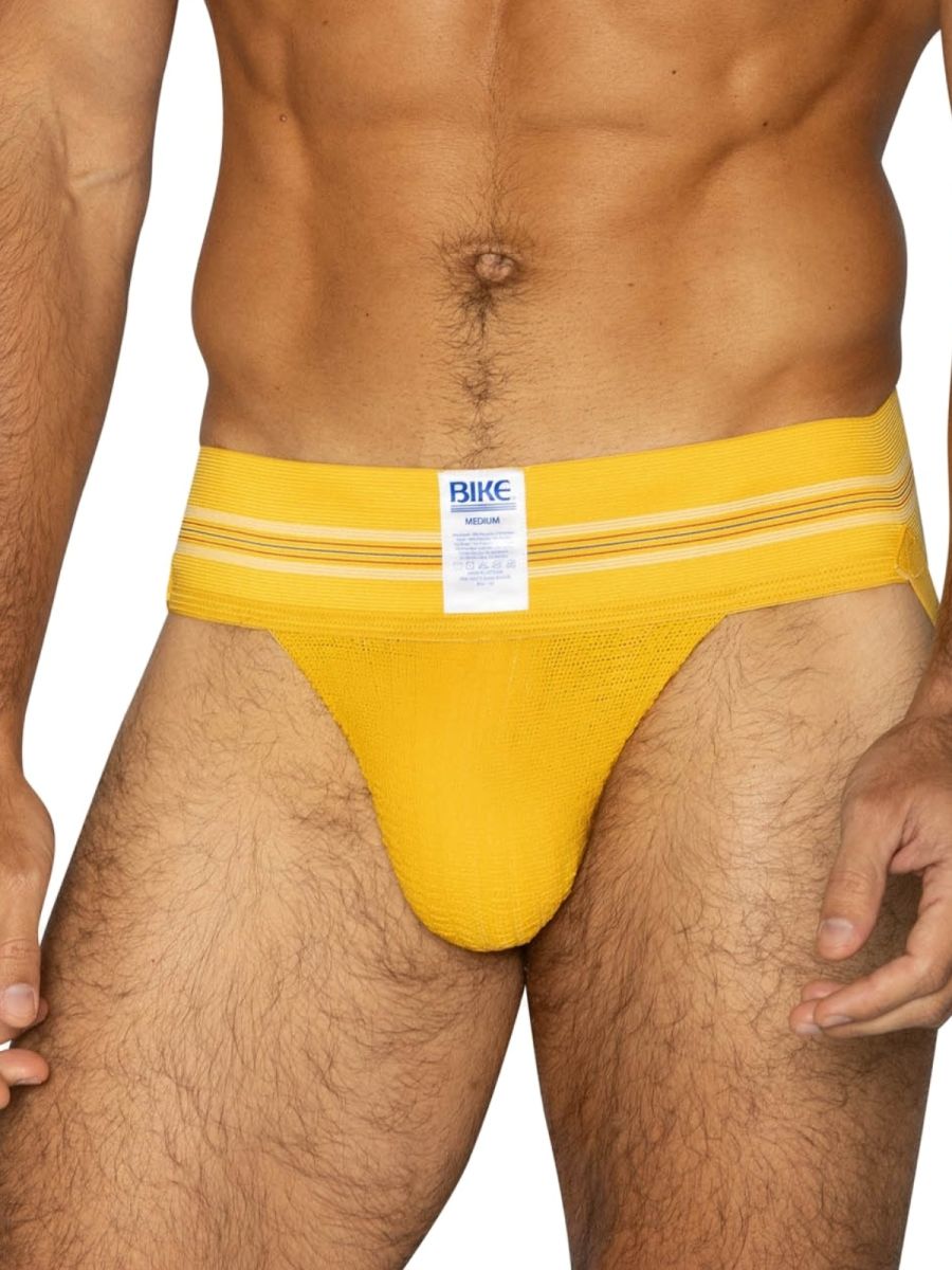 BIKE Athletic BAS306 Original Number 10 Yellow Jockstrap Color Yellow
