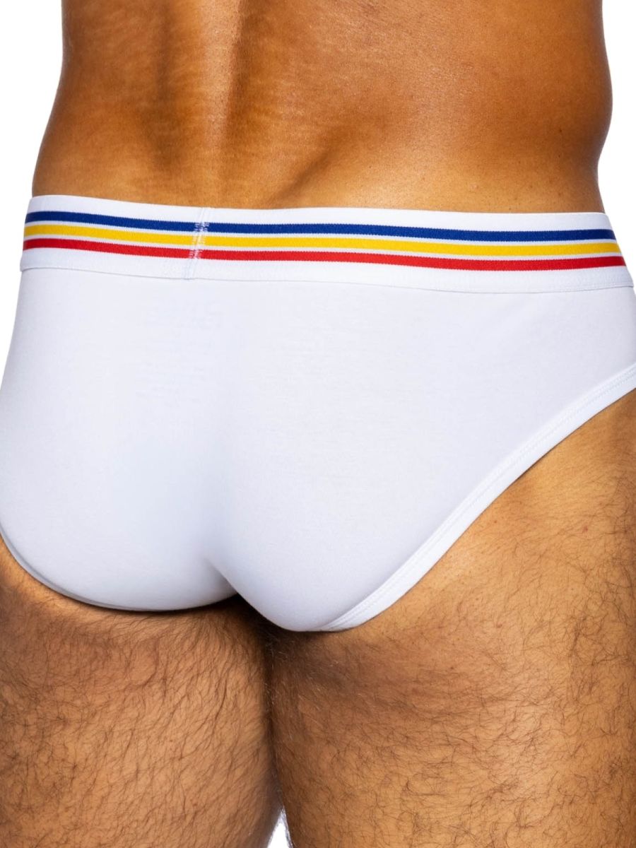 BIKE Athletic BAS327 Stretch Cotton Brief Color White