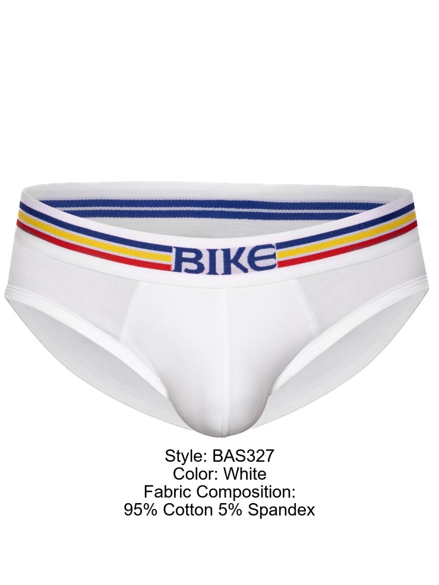 BIKE Athletic BAS327 Stretch Cotton Brief Color White