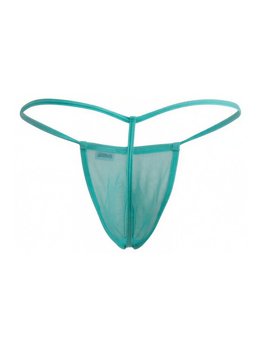 CandyMan 9586 G-String Color Aqua Mesh