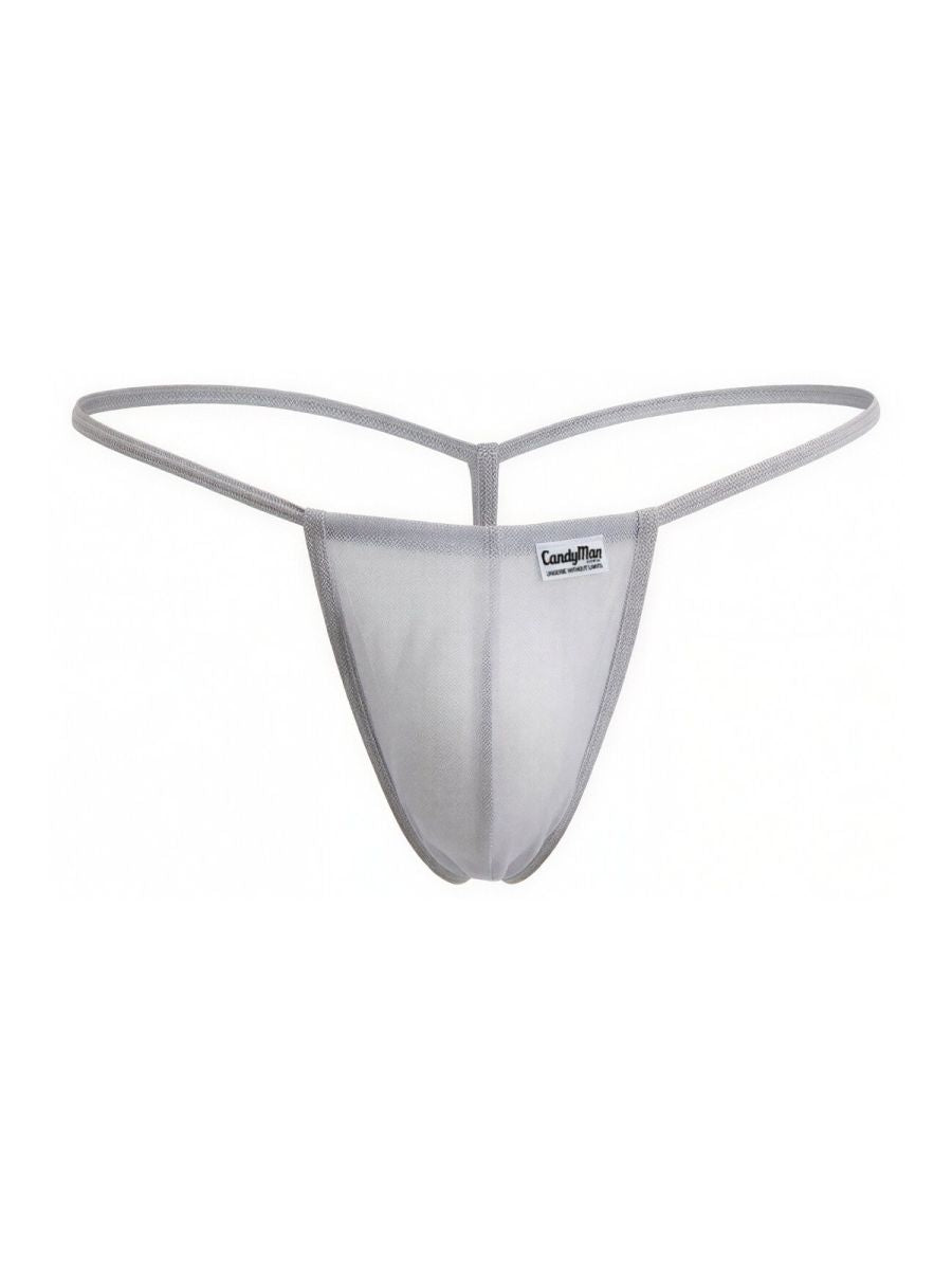 CandyMan 9586 G-String Color Gray Mesh