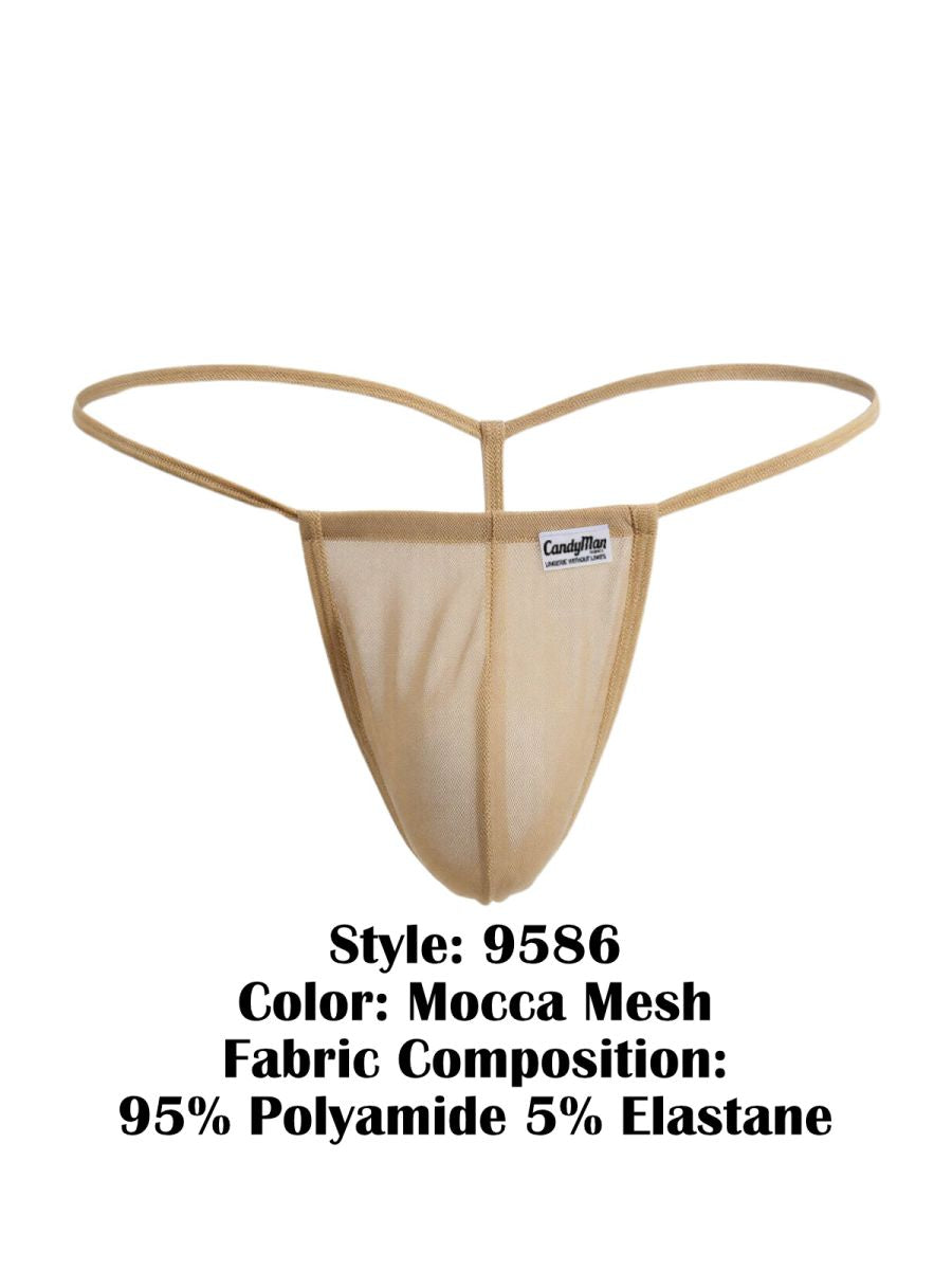 CandyMan 9586 G-String Color Mocca Mesh