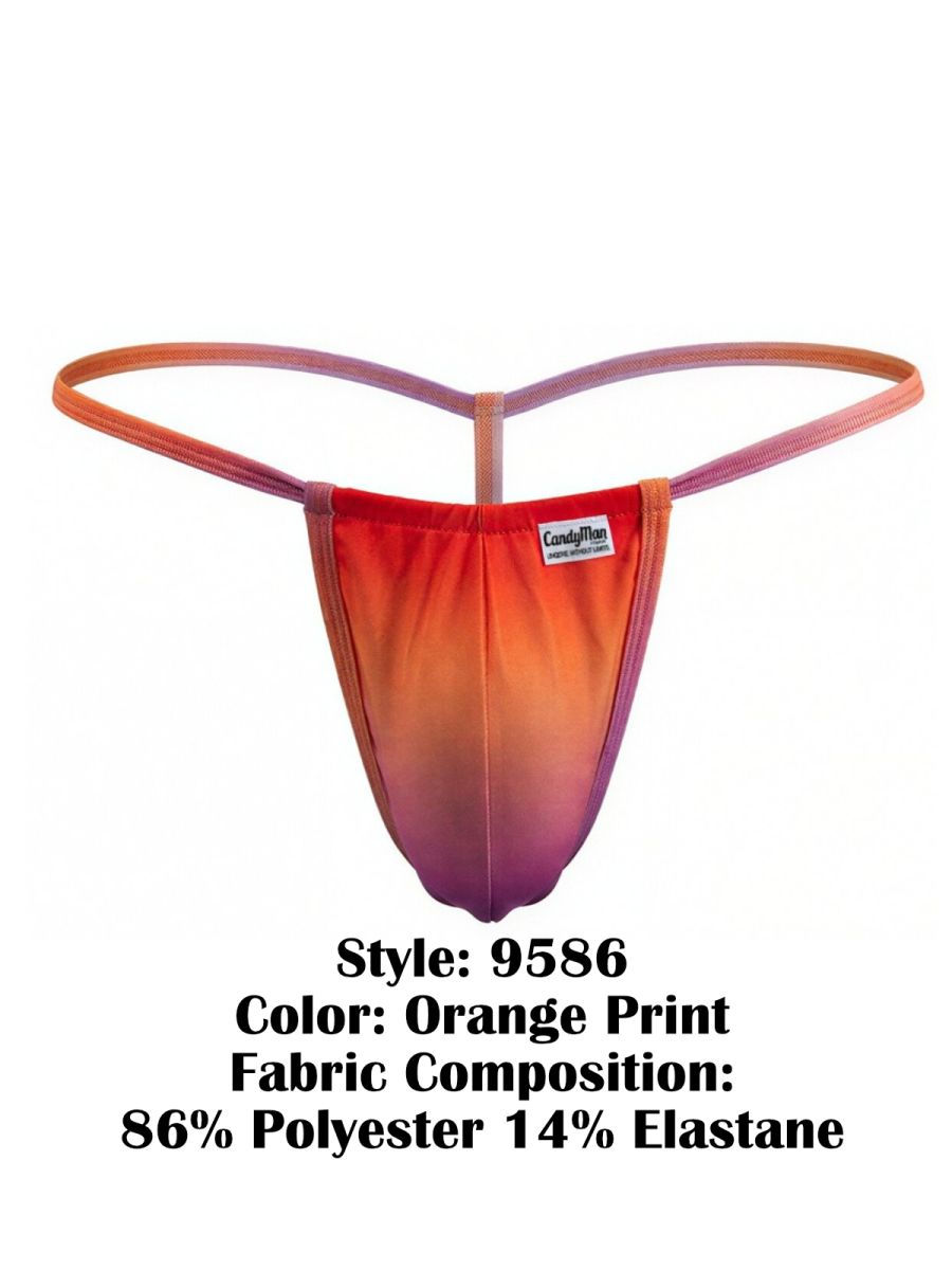 CandyMan 9586 G-String Color Orange Print
