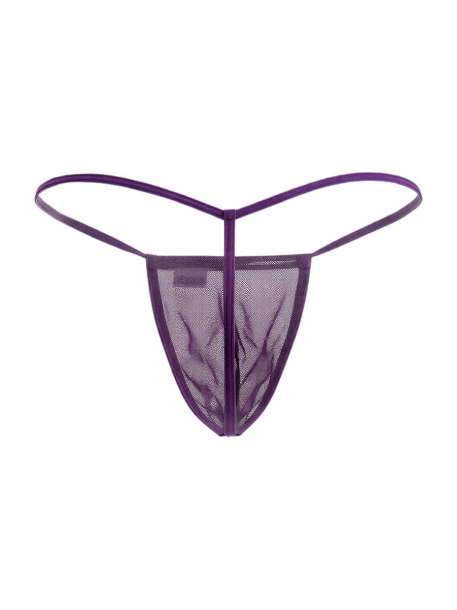 CandyMan 9586 G-String Color Purple Mesh