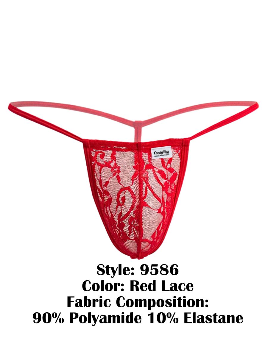 CandyMan 9586 G-String Color Red Lace