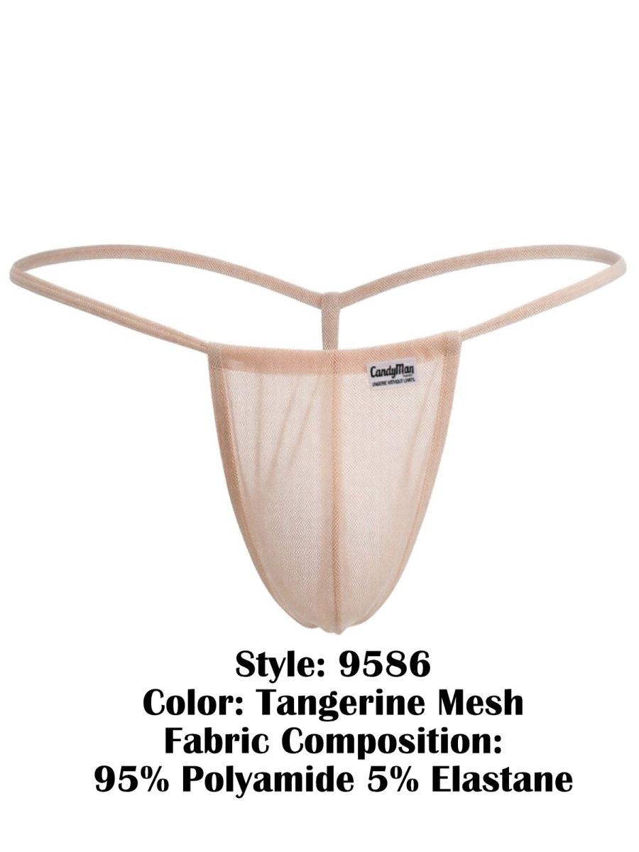 CandyMan 9586 G-String Color Tangerine Mesh