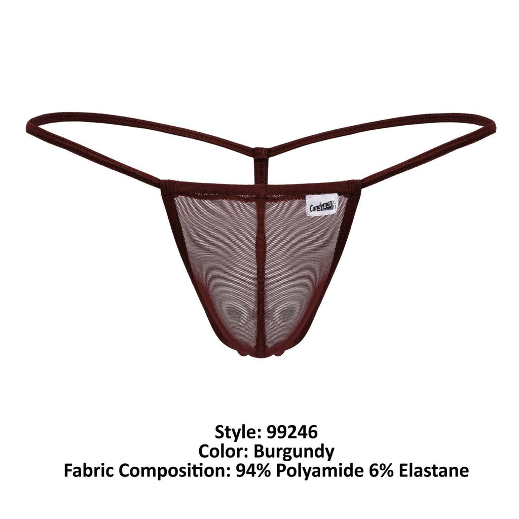 CandyMan 99246 G-String Thongs Color Burgundy