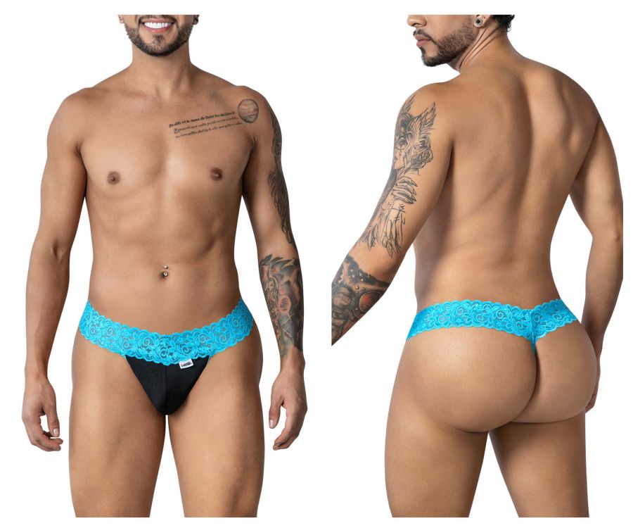 CandyMan 99370 Lace Thongs Color Blue