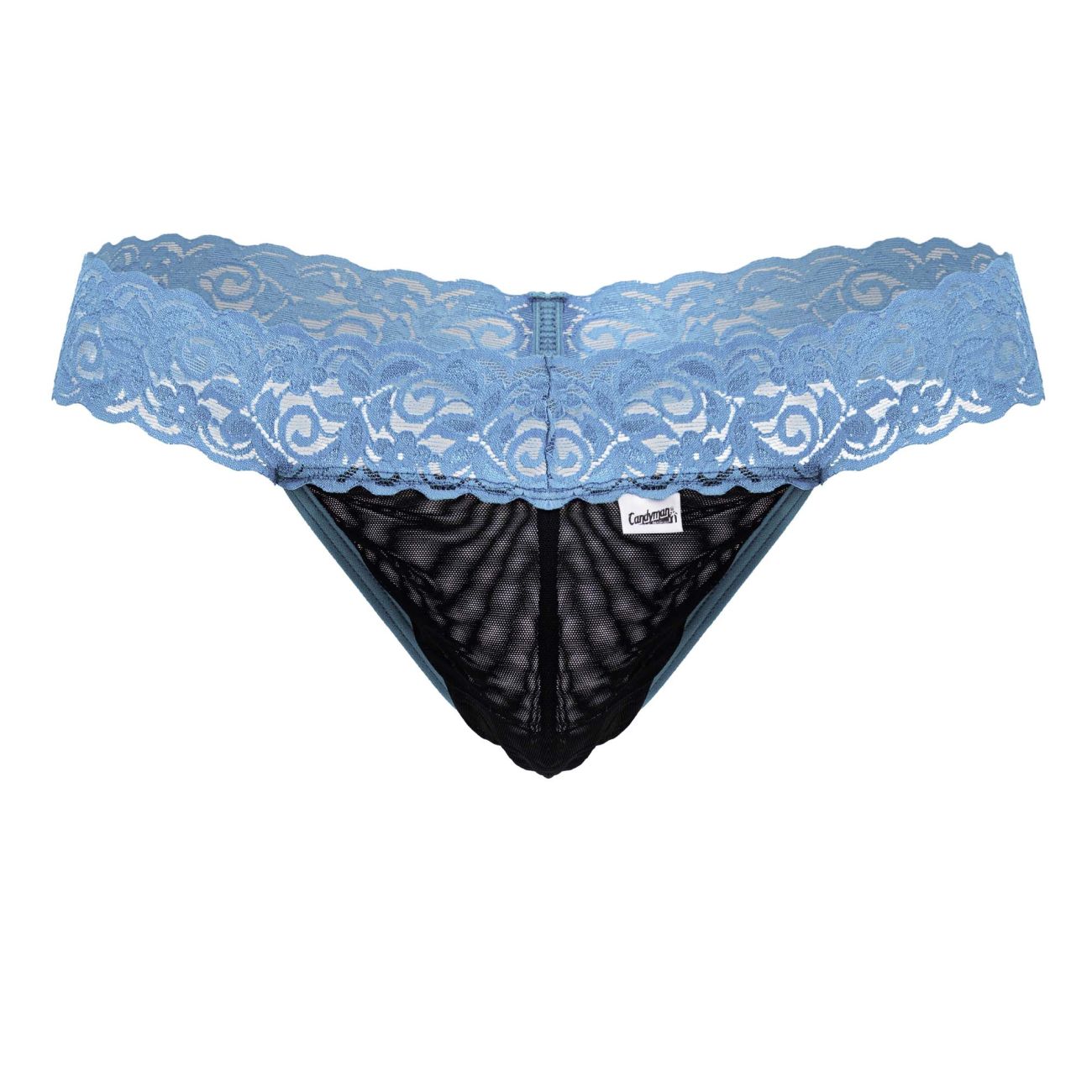 CandyMan 99370 Lace Thongs Color Blue