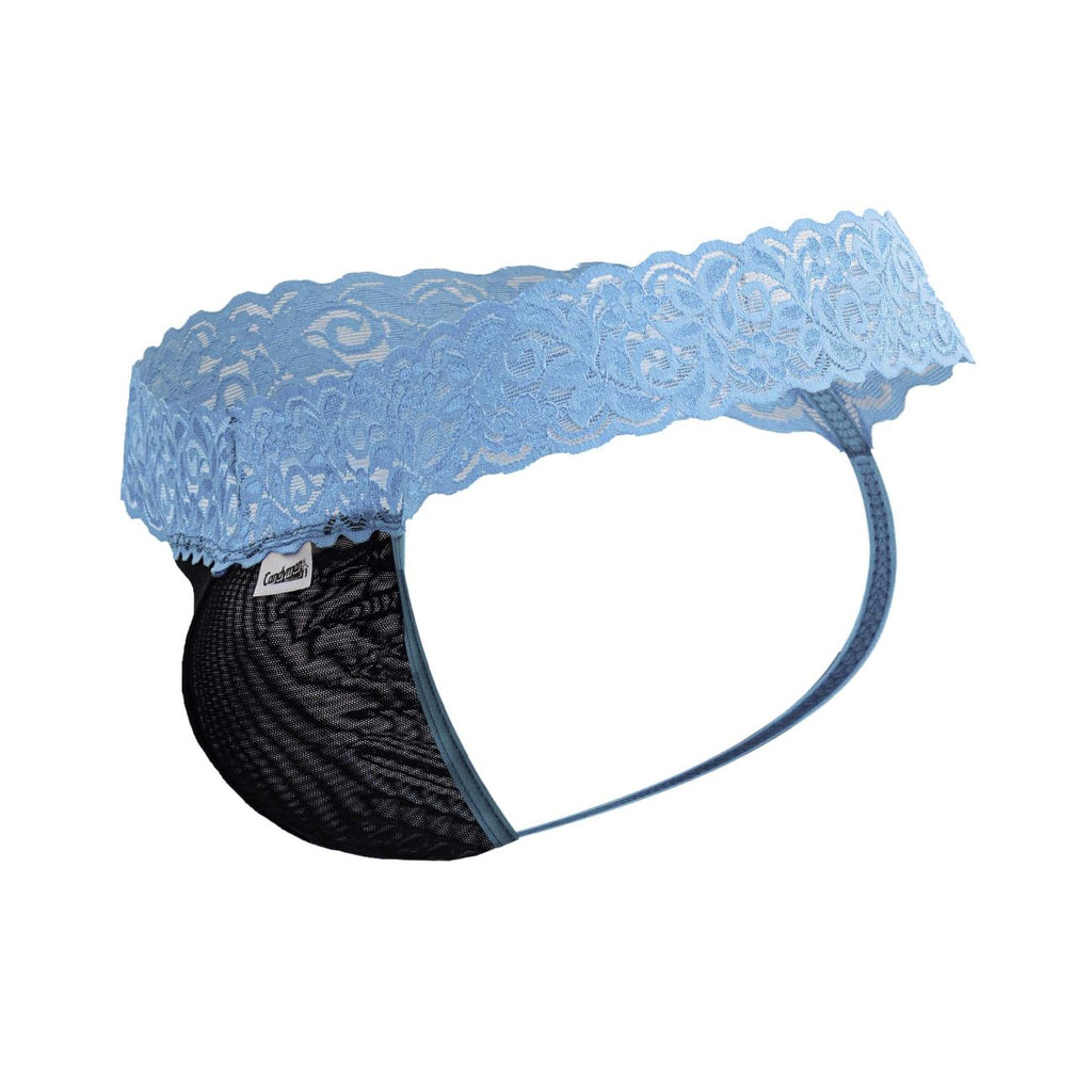 CandyMan 99370 Lace Thongs Color Blue