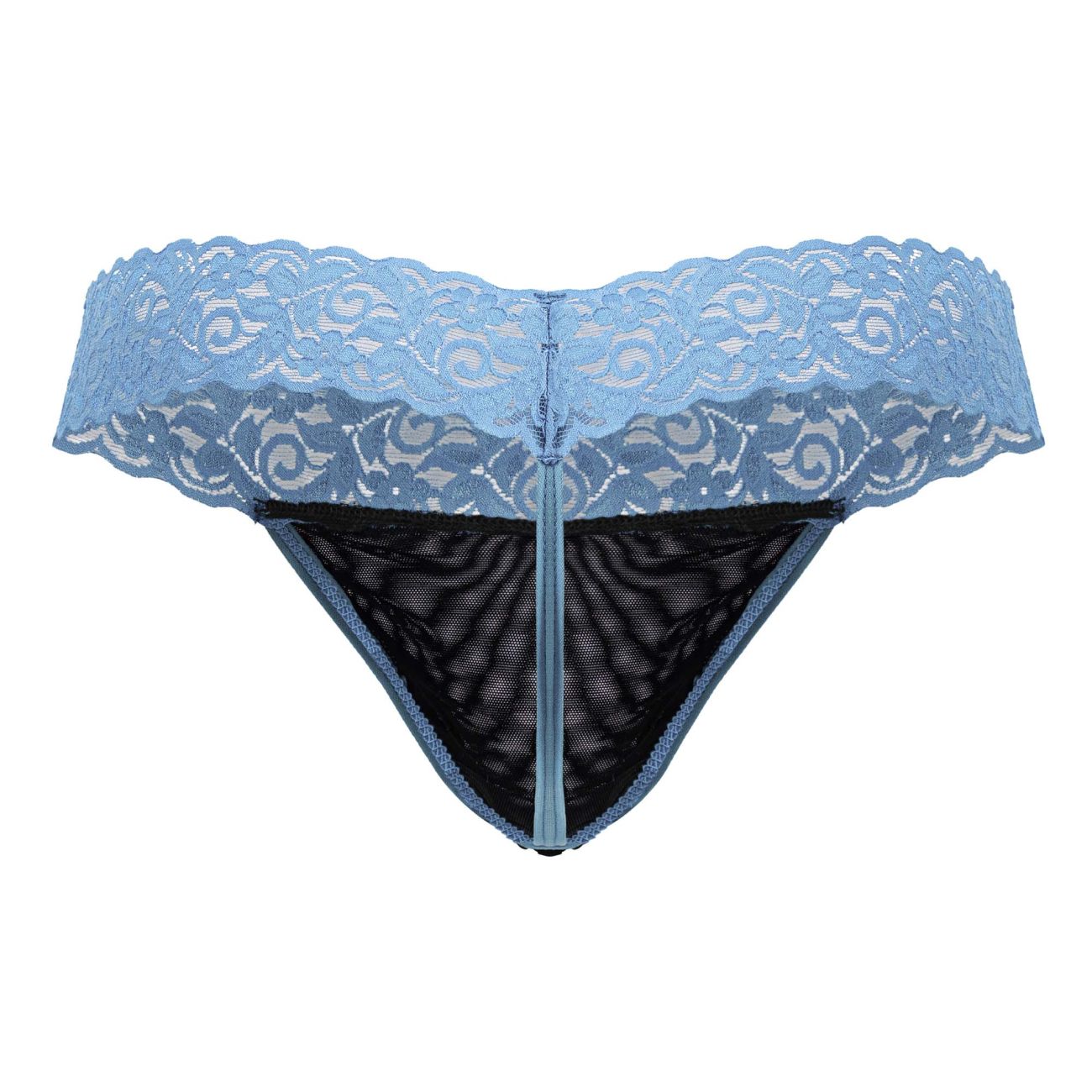 CandyMan 99370 Lace Thongs Color Blue