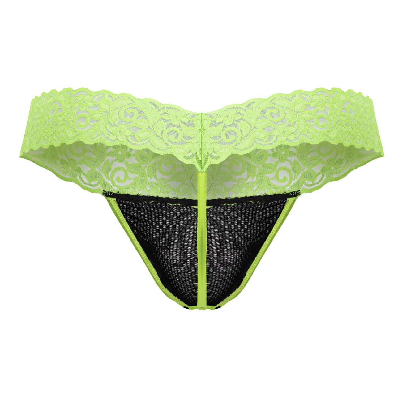 CandyMan 99370 Lace Thongs Color Hot Green