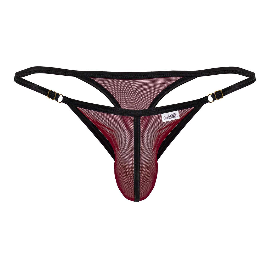 CandyMan Men's Underwear 99776 Mesh Thongs Color Burgundy