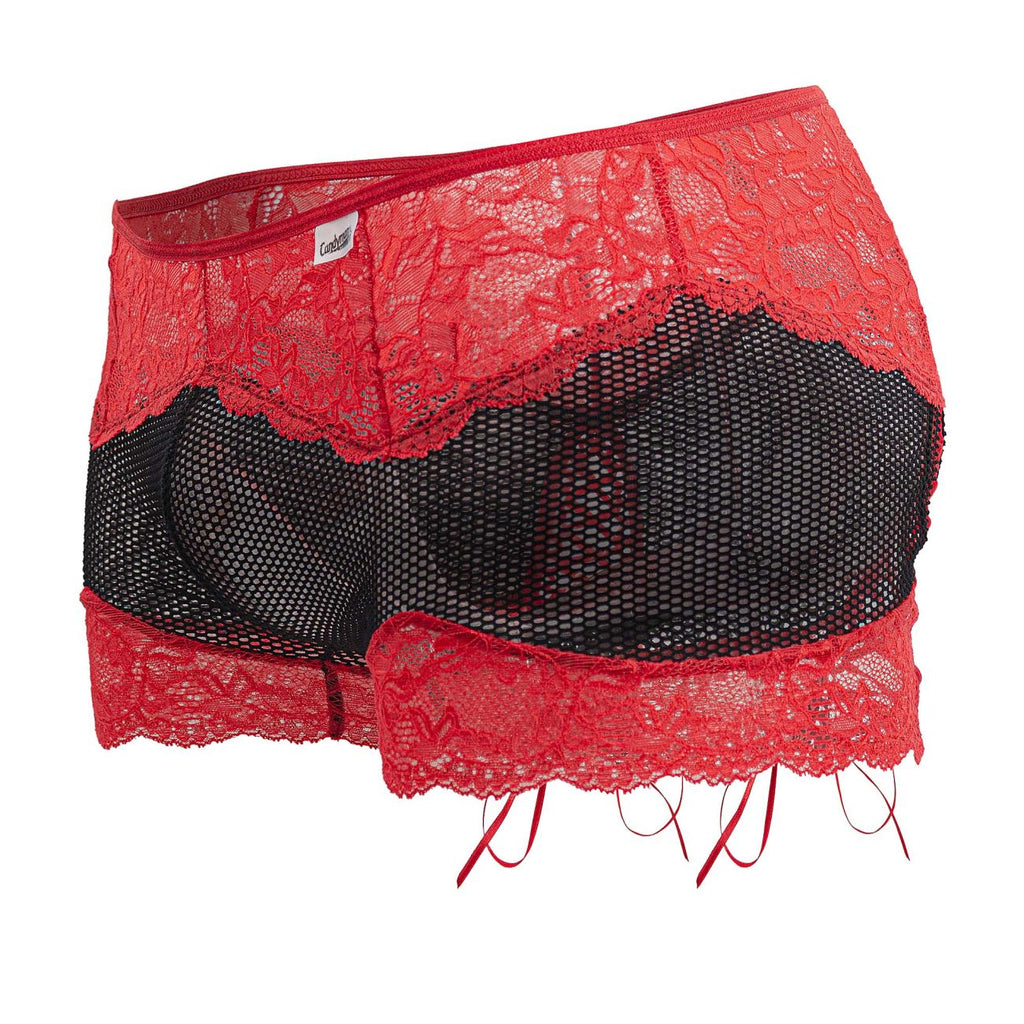 CandyMan Men's Underwear 99779 Mesh Lace Trunks Color Black