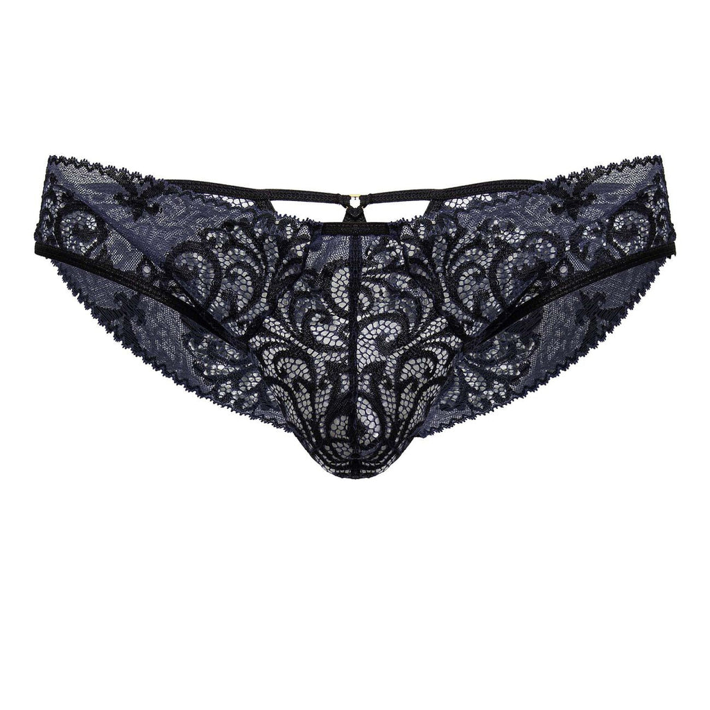CandyMan 99830 Lace Briefs Color Black-Navy