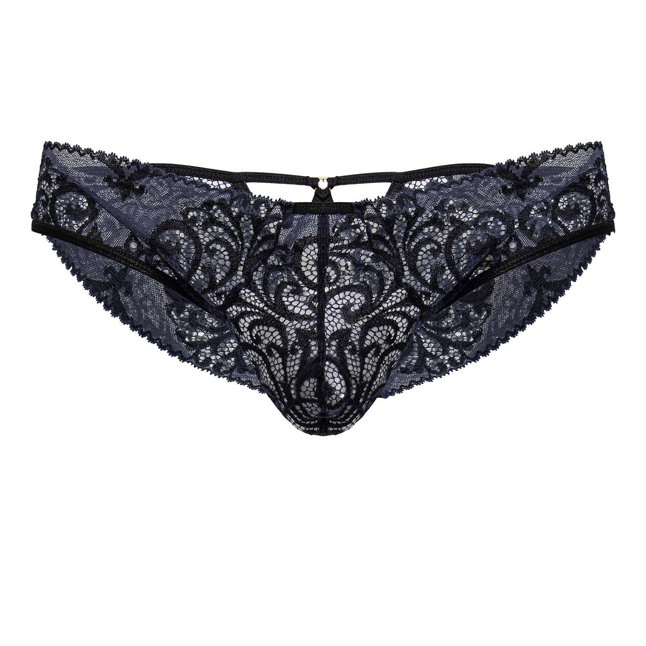 CandyMan 99830 Lace Briefs Color Black-Navy