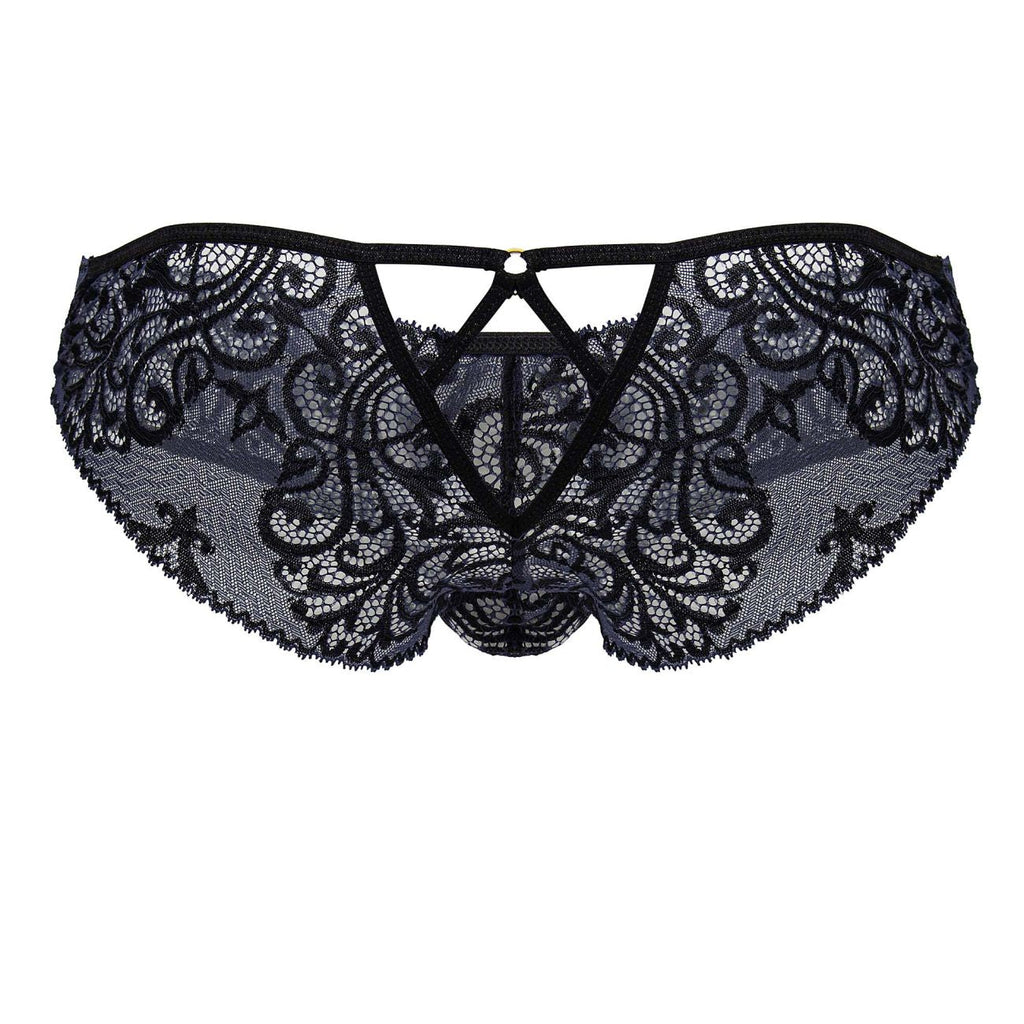 CandyMan 99830 Lace Briefs Color Black-Navy