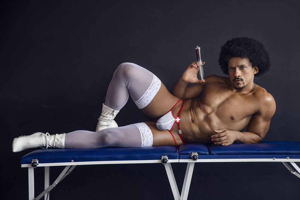 CandyMan 99833 Murse Thongs Color Red-White