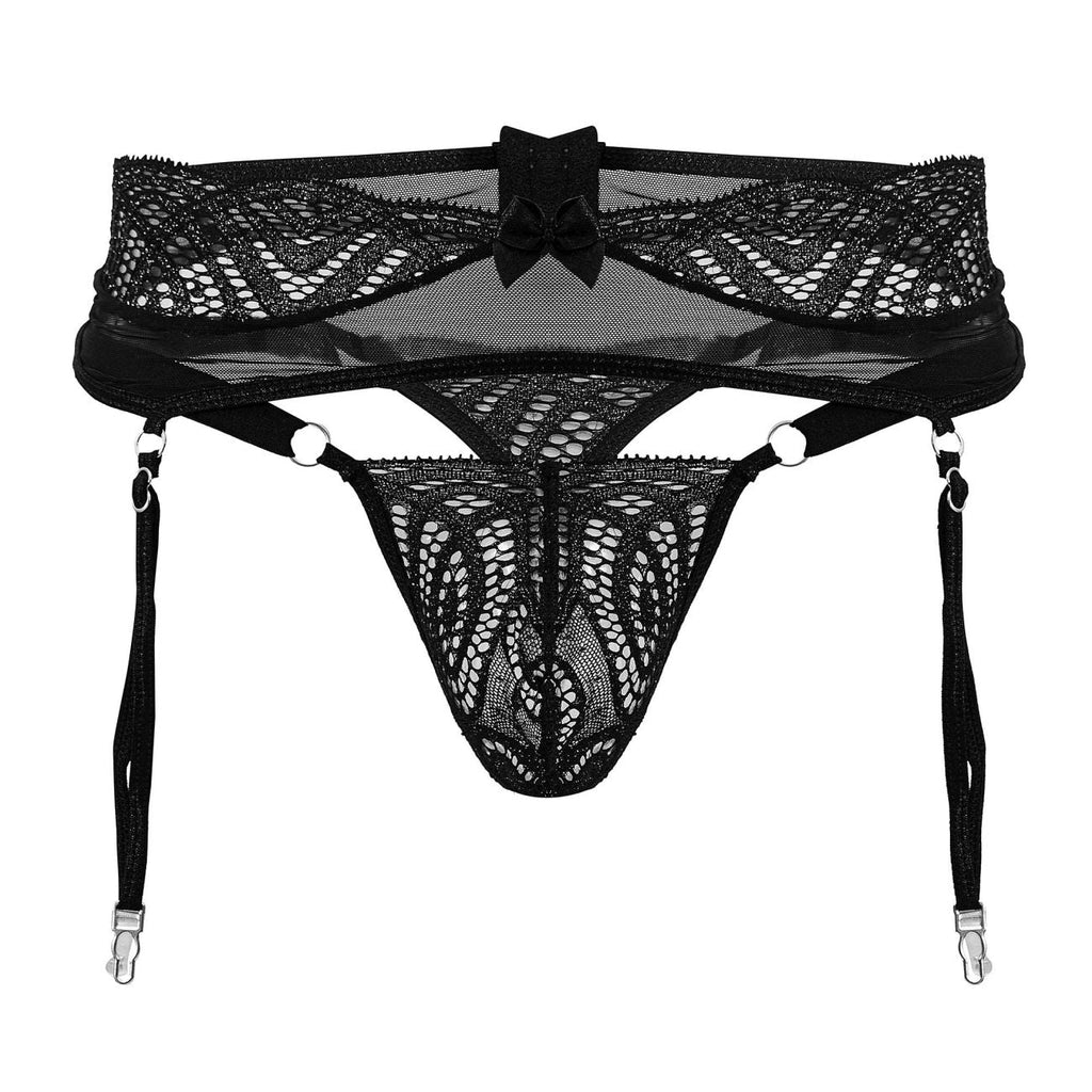 CandyMan 99837 Lace-Garter Outfit Color Black