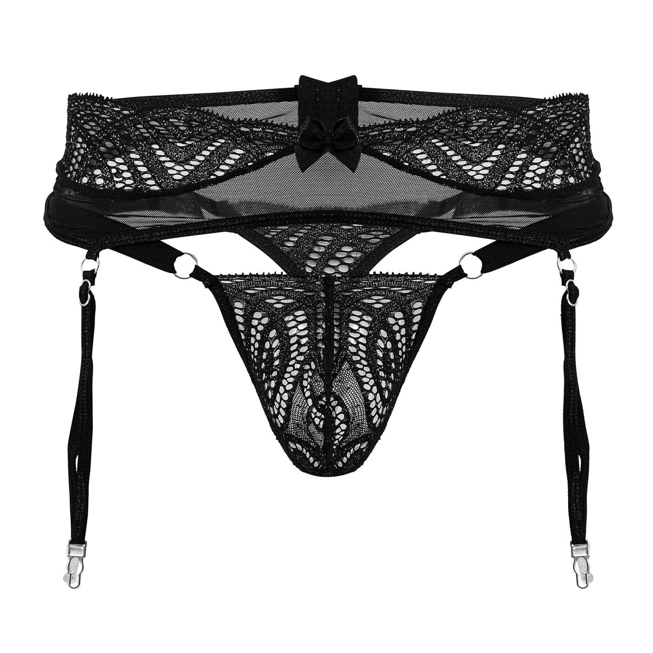 CandyMan 99837 Lace-Garter Outfit Color Black