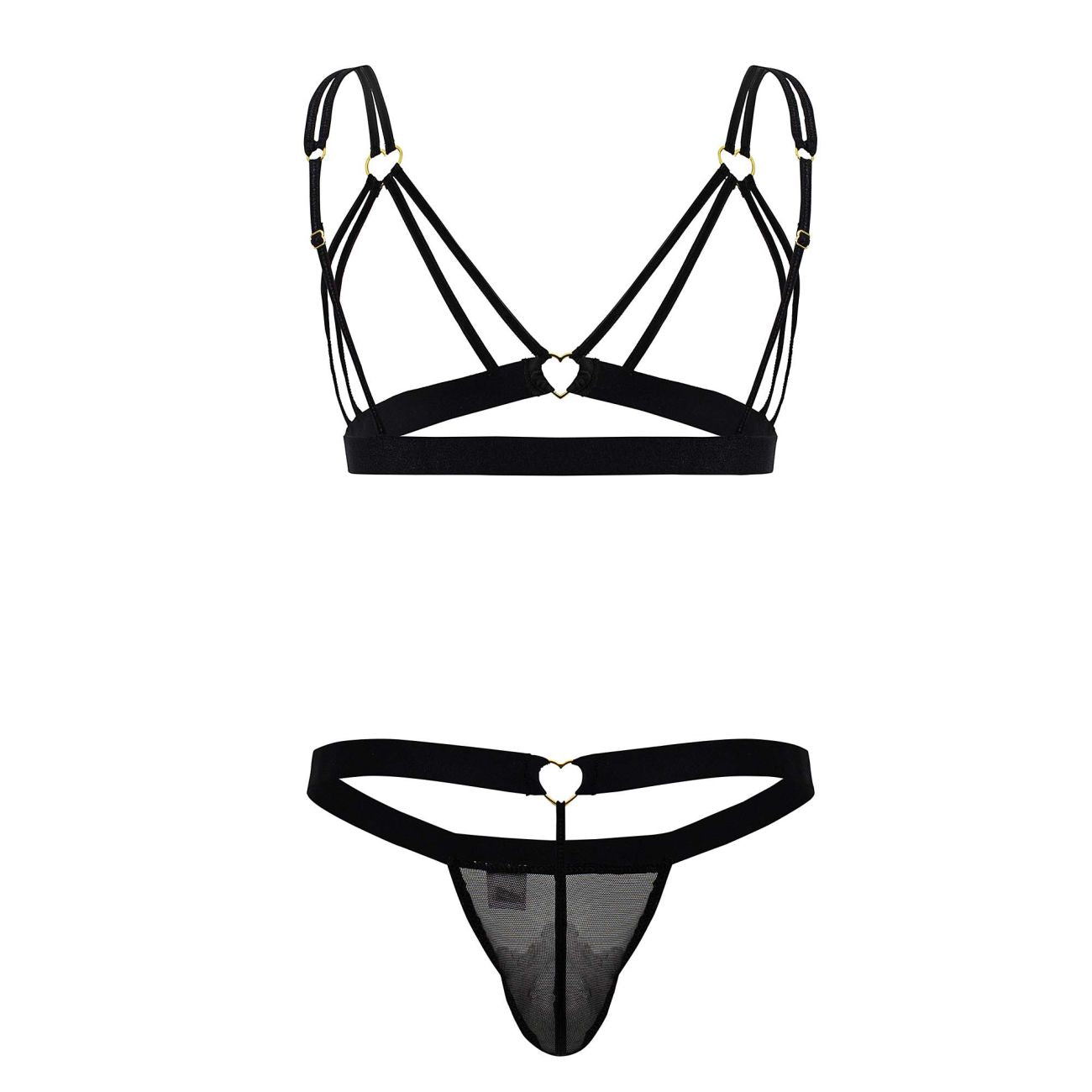CandyMan 99838 Two Piece Outfit Color Black