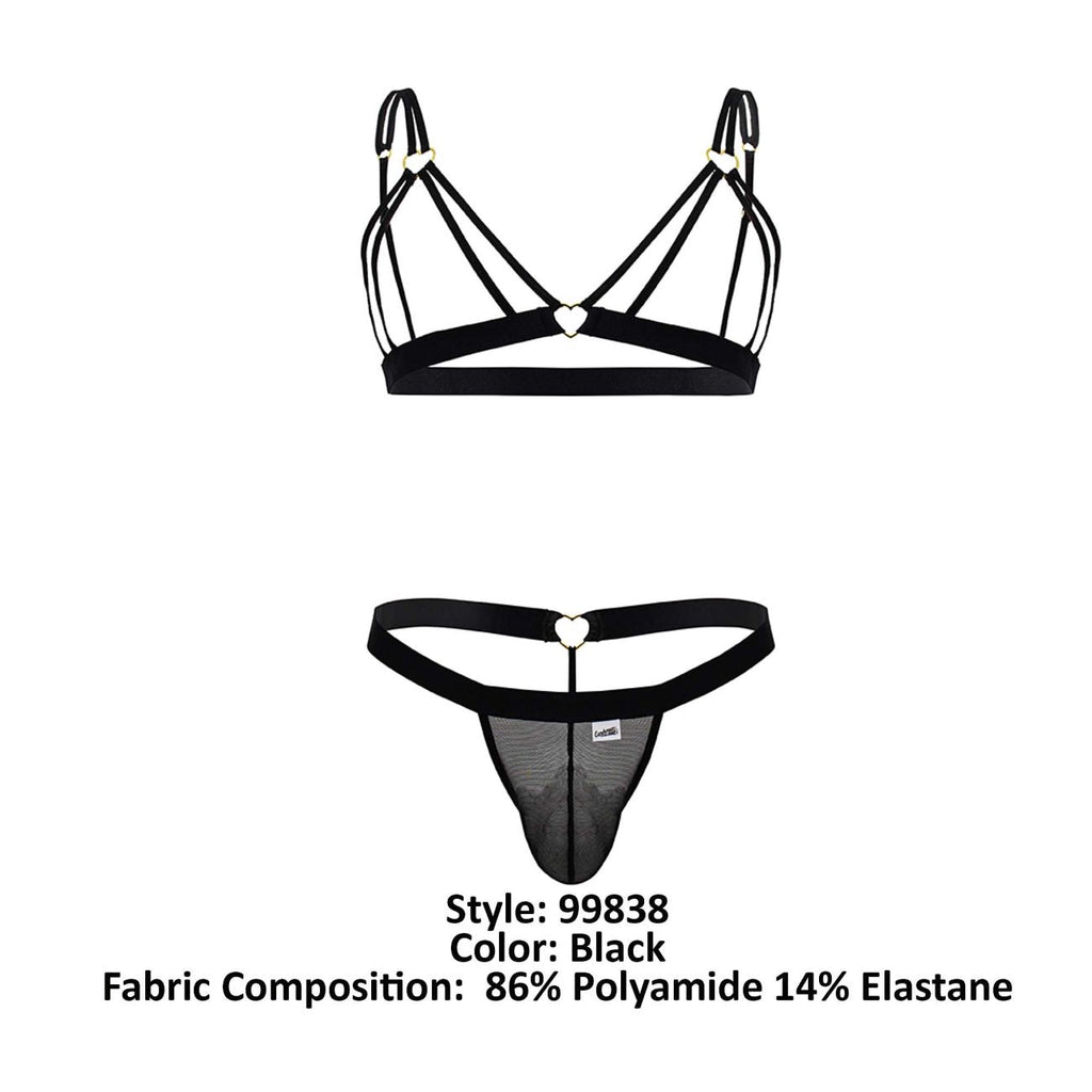 CandyMan 99838 Two Piece Outfit Color Black