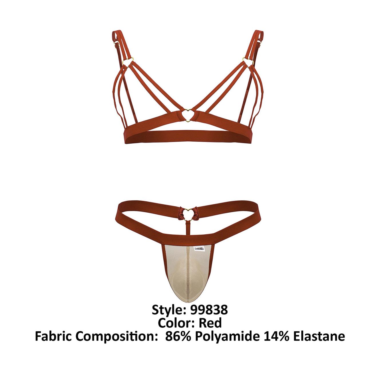 CandyMan 99838 Two Piece Outfit Color Red