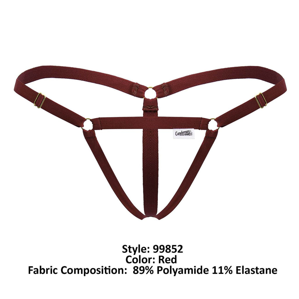 CandyMan 99852 Nudist Thongs Color Red