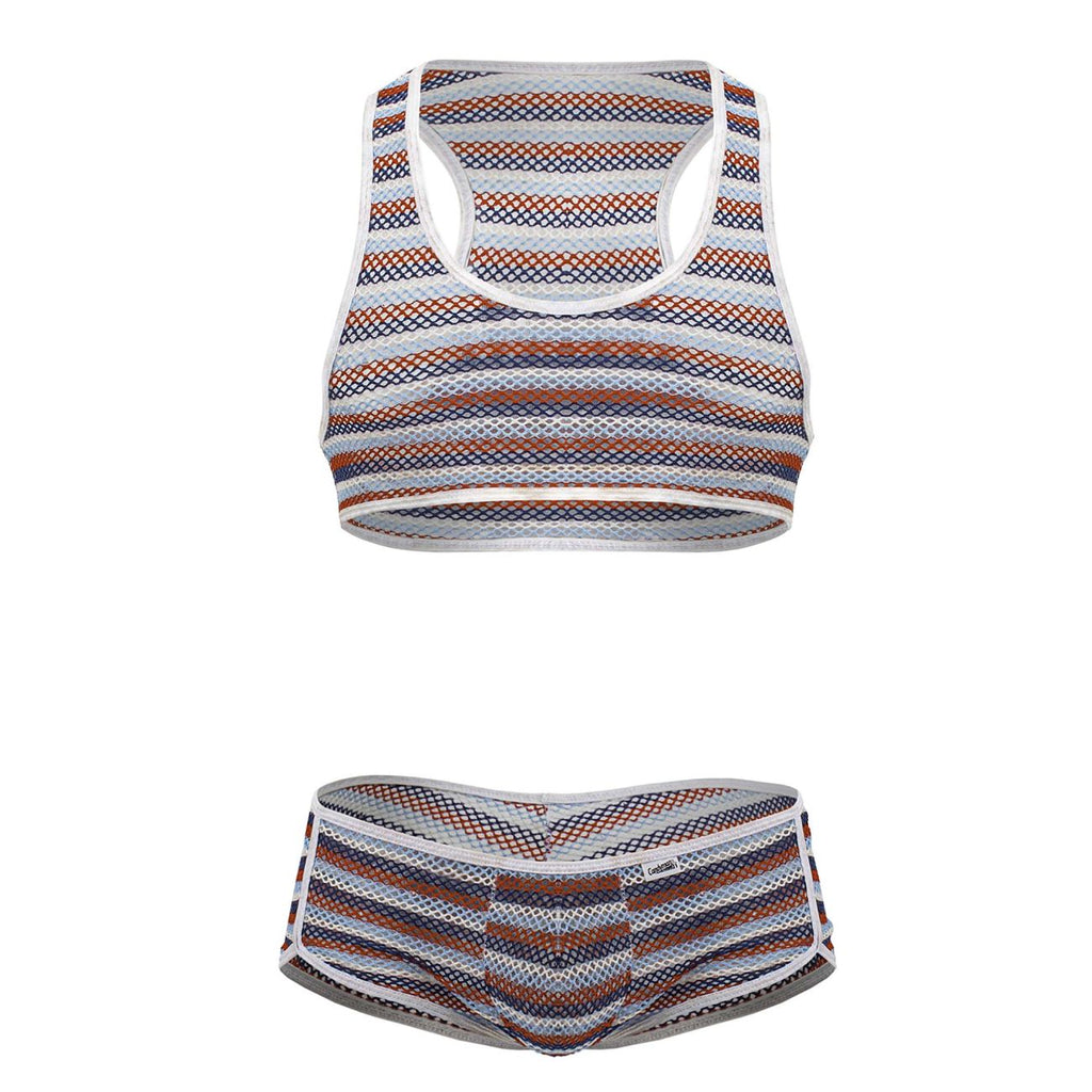 CandyMan 99859 Two Piece Outfit Color Stripes