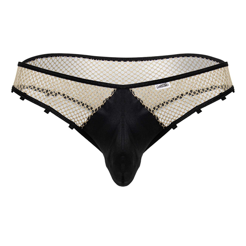 CandyMan 99860 Fishnet Thongs Color Nude-Black