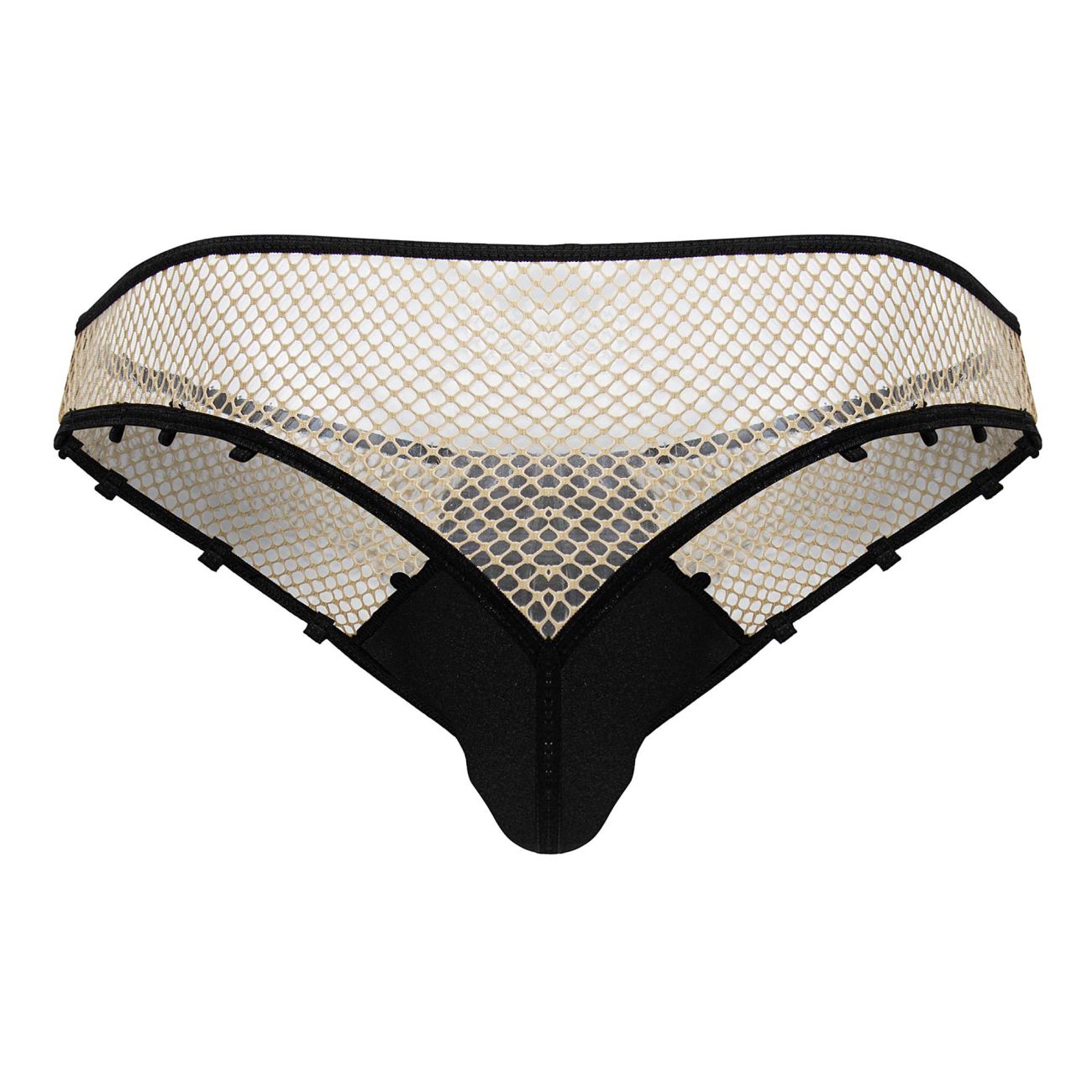 CandyMan 99860 Fishnet Thongs Color Nude-Black