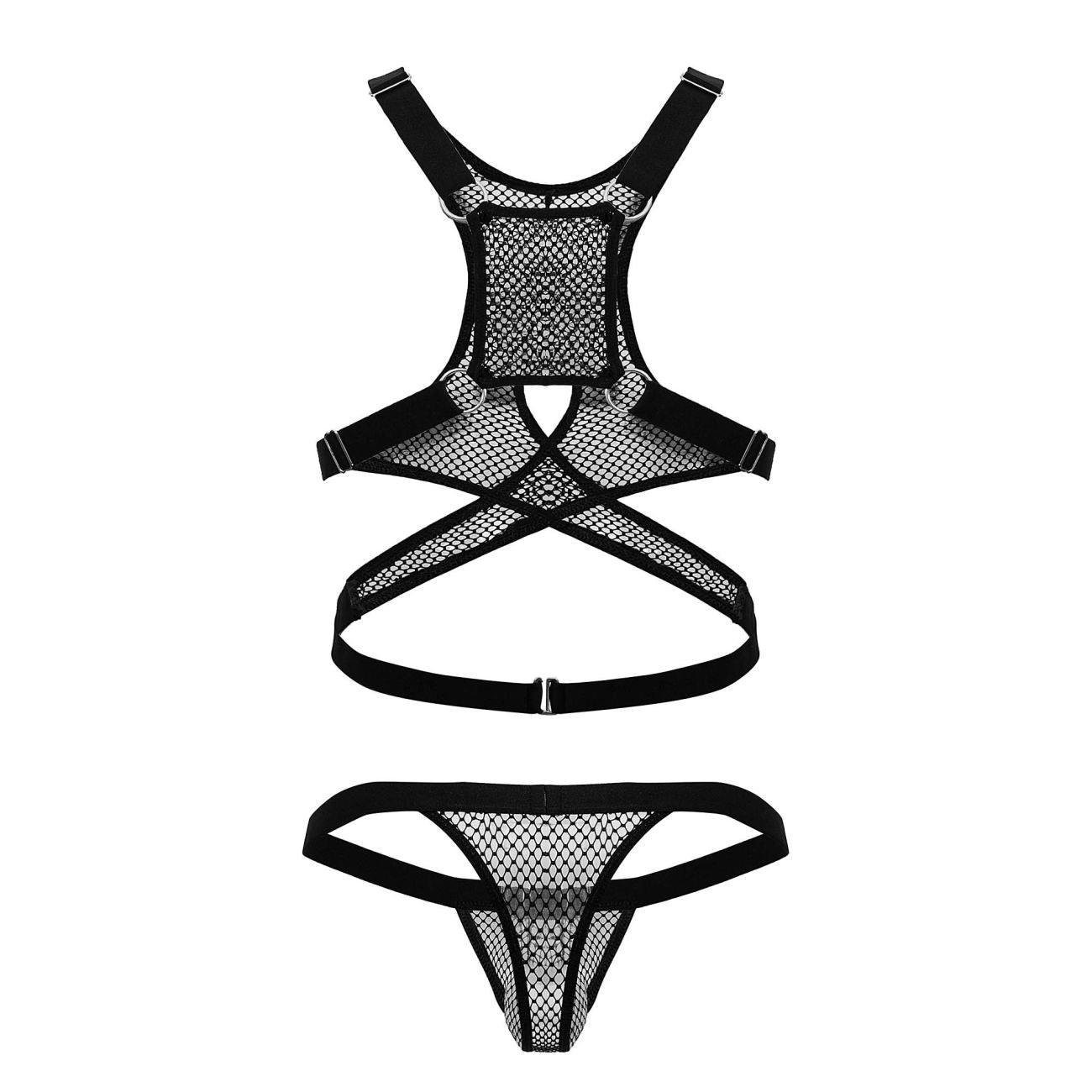 CandyMan 99862 Fishnet Outfit Color Black