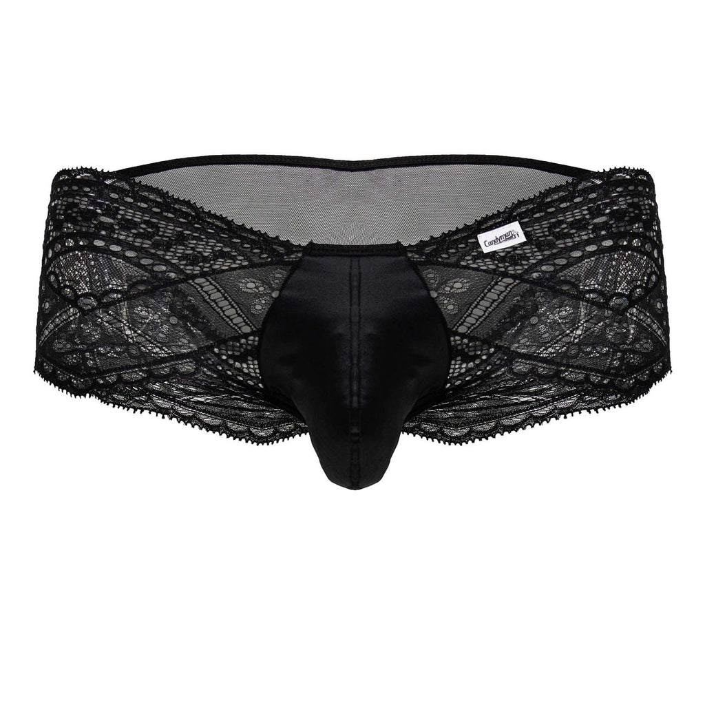 CandyMan Men's Underwear 99863 Lace Briefs Color Black