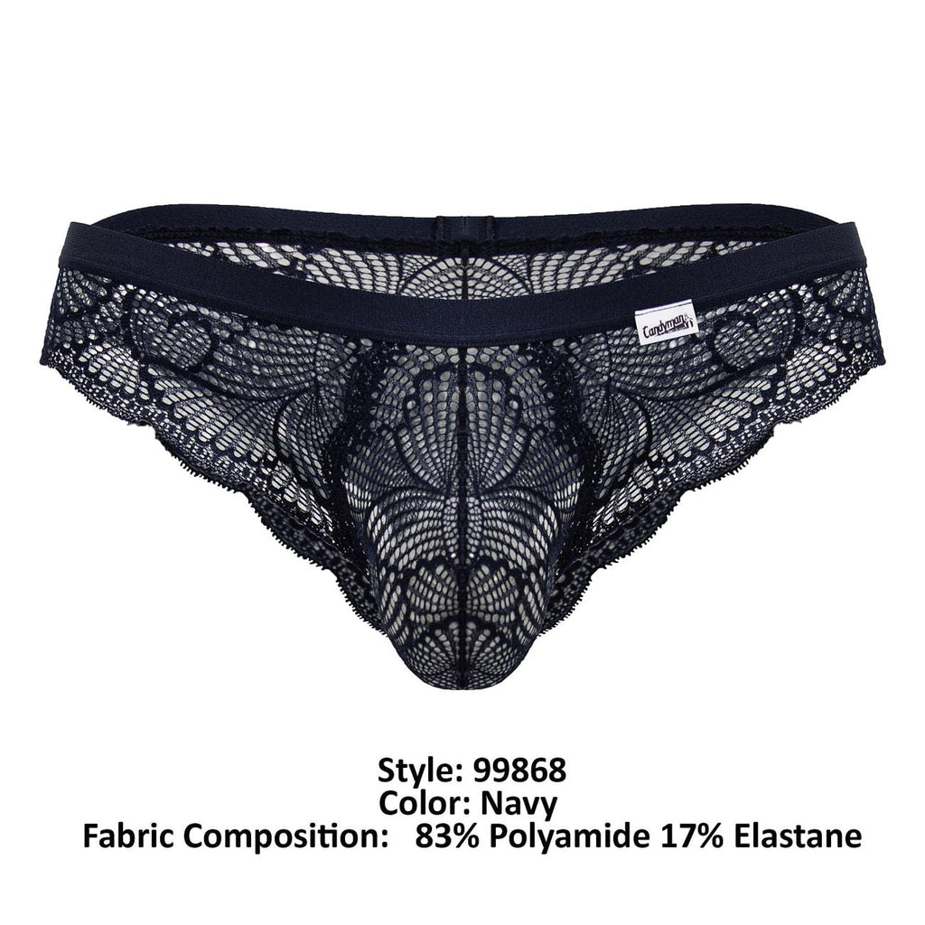 CandyMan 99868 Lace Briefs Color Navy