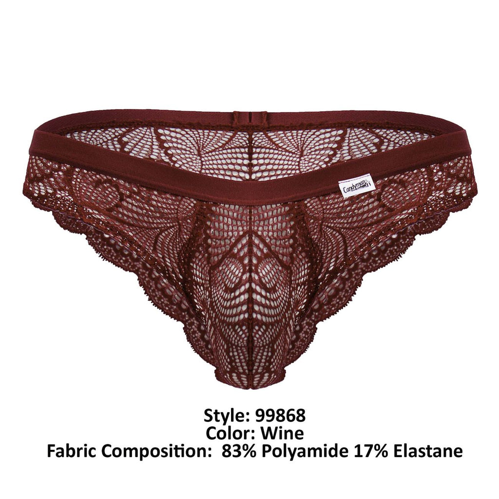 CandyMan 99868 Lace Briefs Color Wine