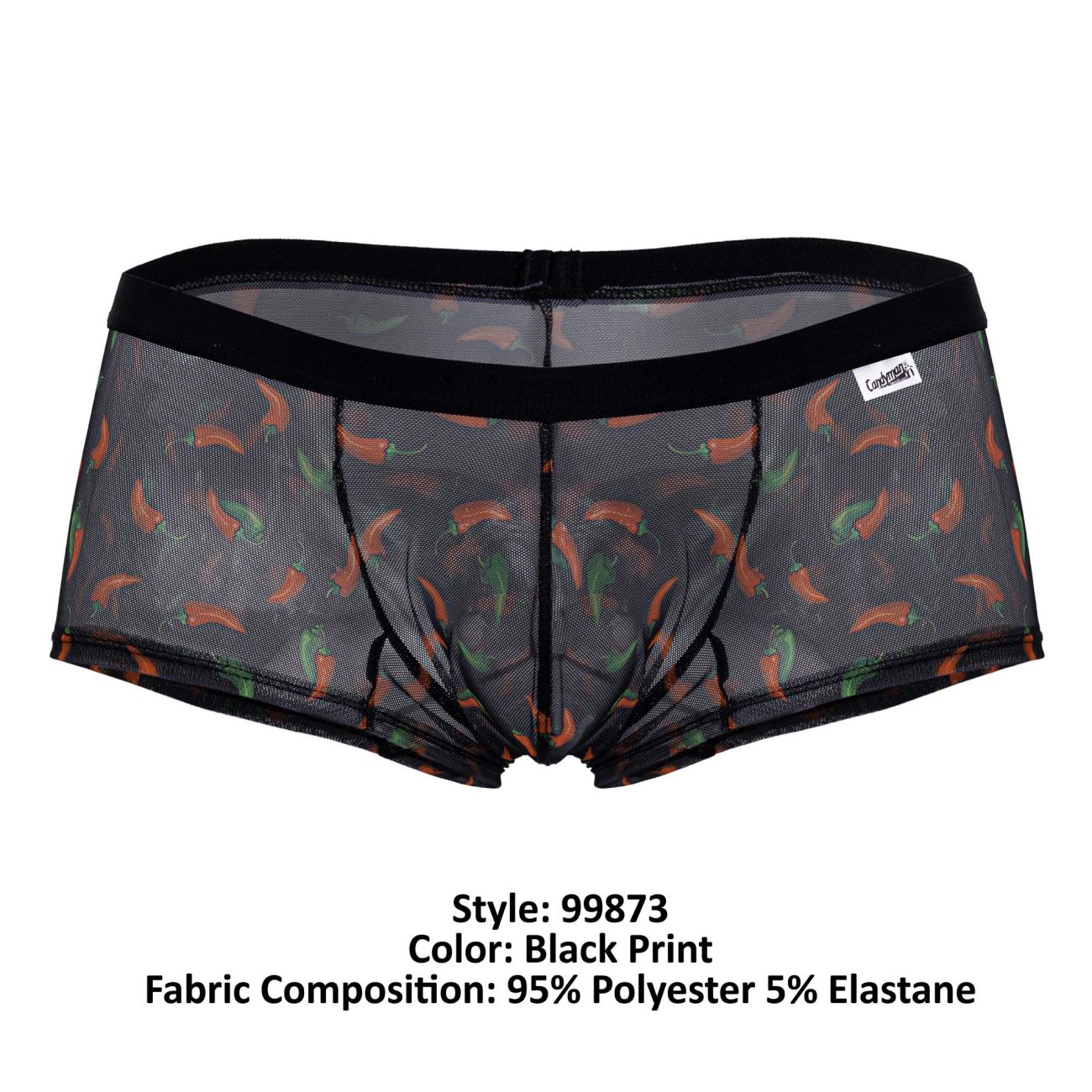 CandyMan 99873 Chili pepper Trunks Color Black Print