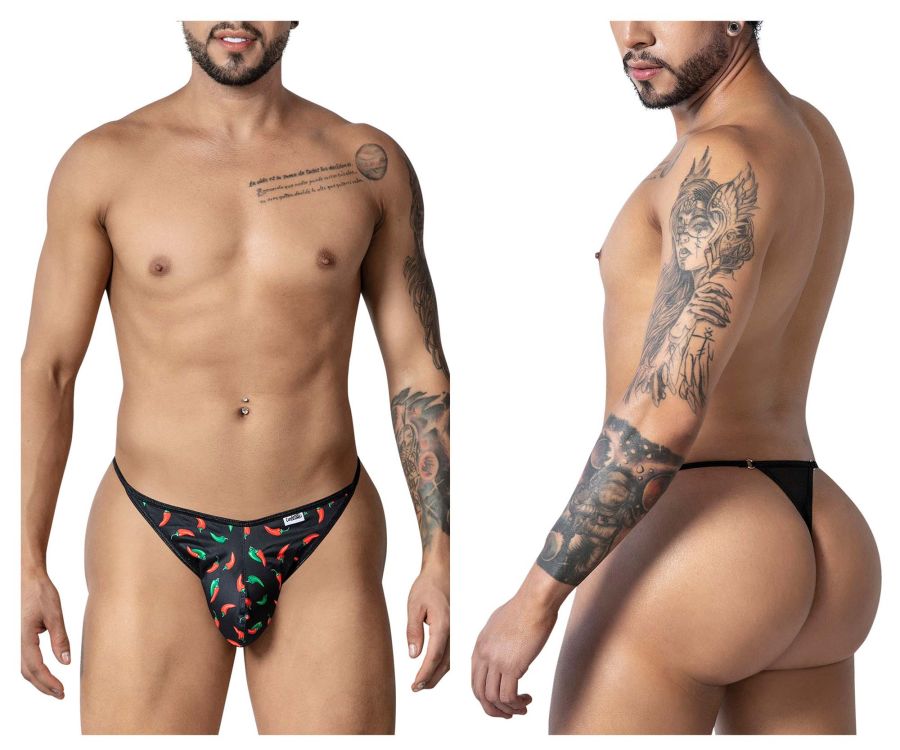 CandyMan 99875 Chili pepper Thongs Color Black Print