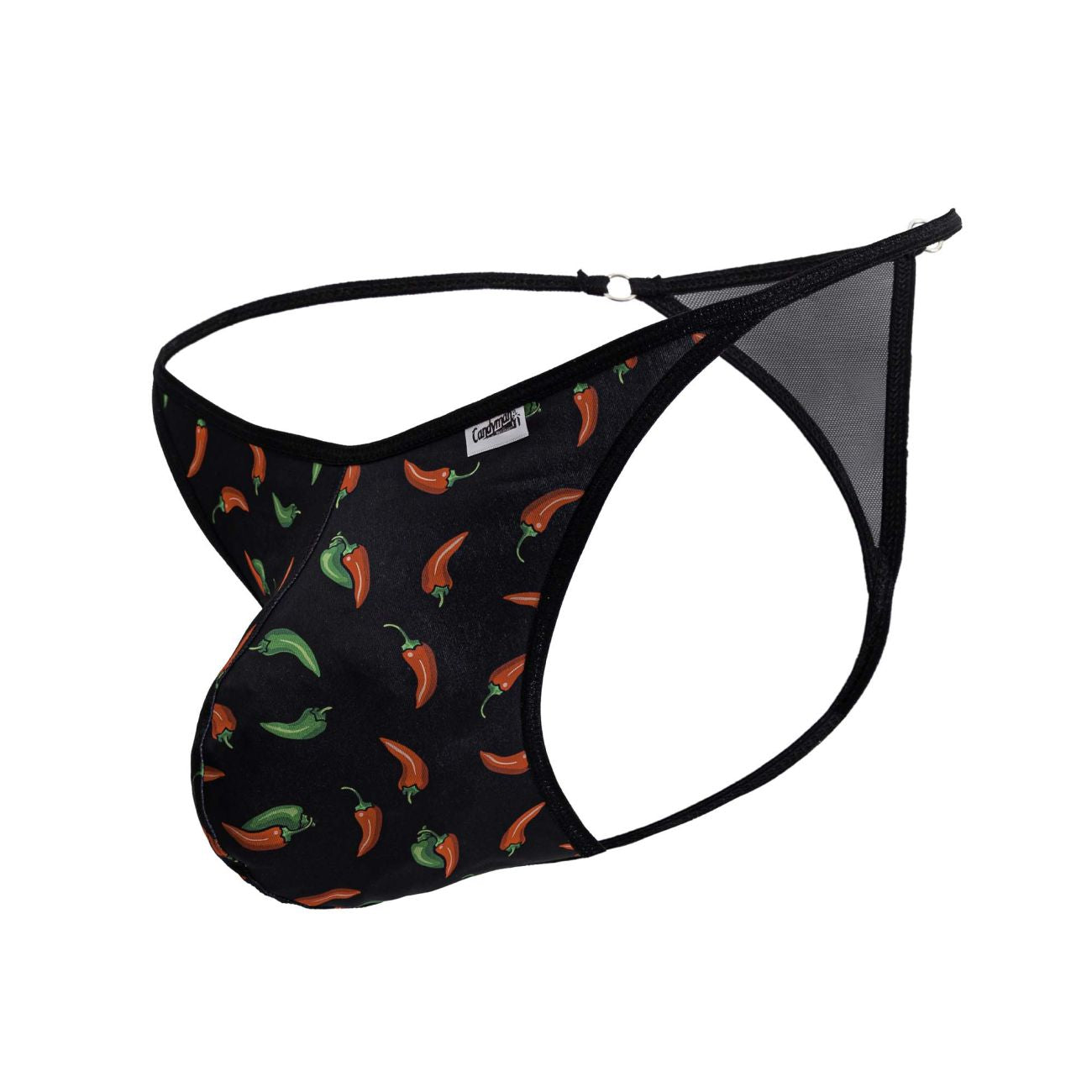 CandyMan 99875 Chili pepper Thongs Color Black Print