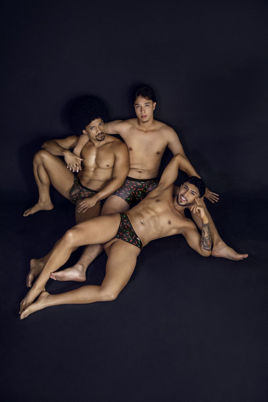 CandyMan 99875 Chili pepper Thongs Color Black Print