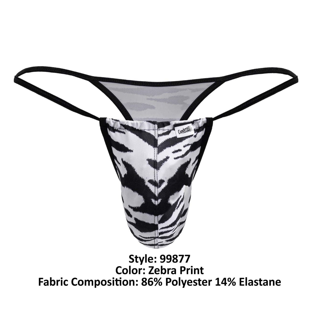 CandyMan 99877 Zebra Thongs Color Zebra Print