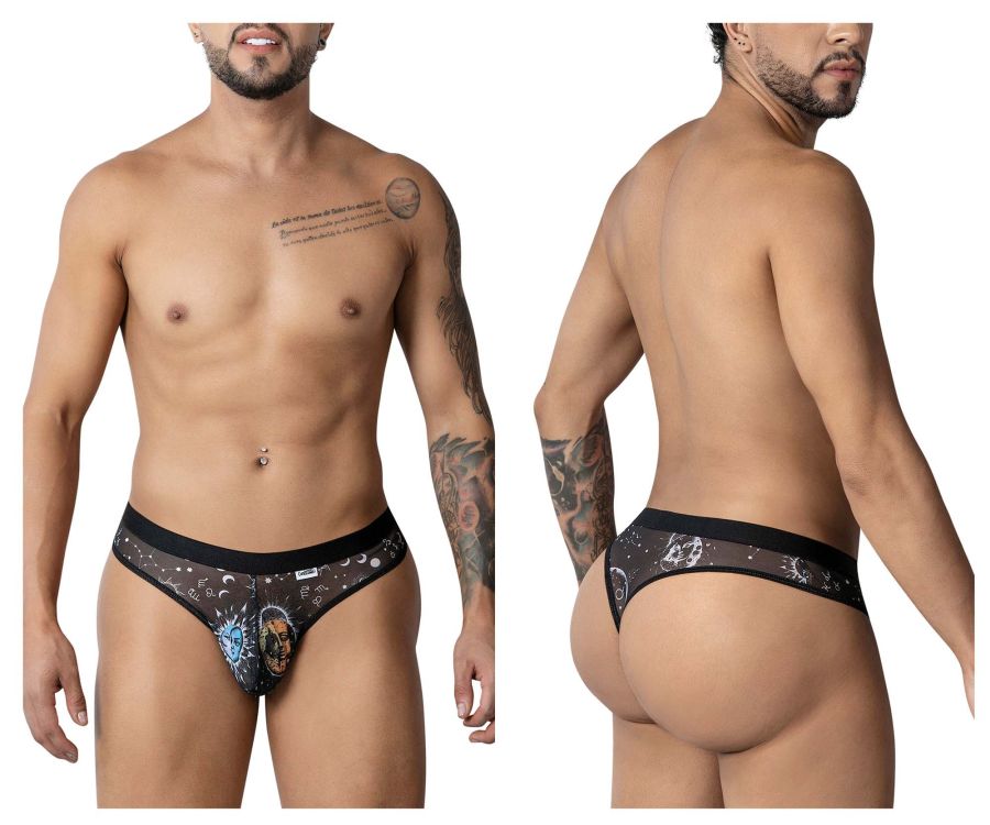 CandyMan 99885 Sun Moon Thongs Color Black-White