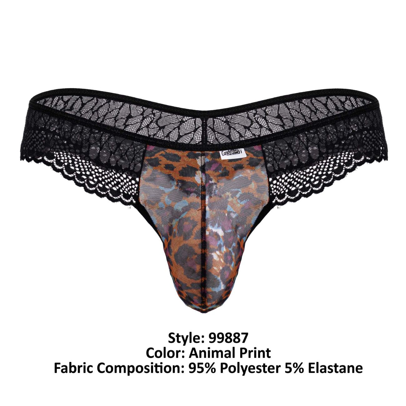 CandyMan 99887 Leopard Thongs Color Animal Print