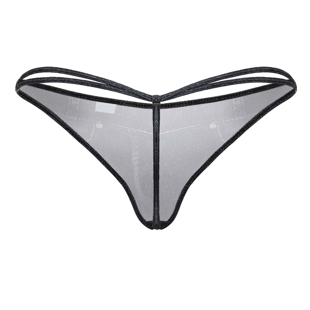 CandyMan 99899 Cowboy Thongs Color Denim Black