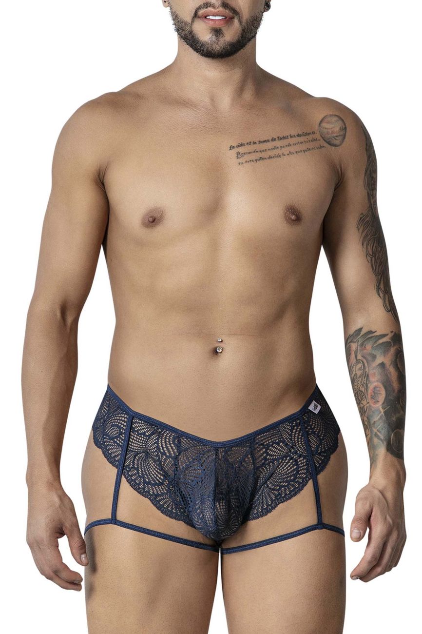 CandyMan 99905 Garter Lace Briefs Color Navy