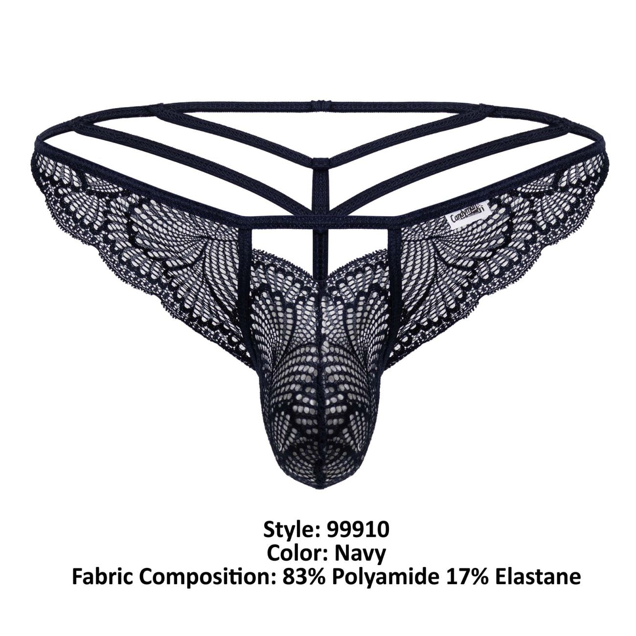 CandyMan 99910 Lace Thongs Color Navy